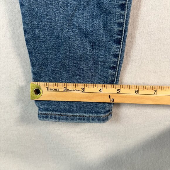 Madewell Jeans Womens 26 Blue Slinny Crop Mid Rise Dark Wash Button Fly - Picture 12 of 14